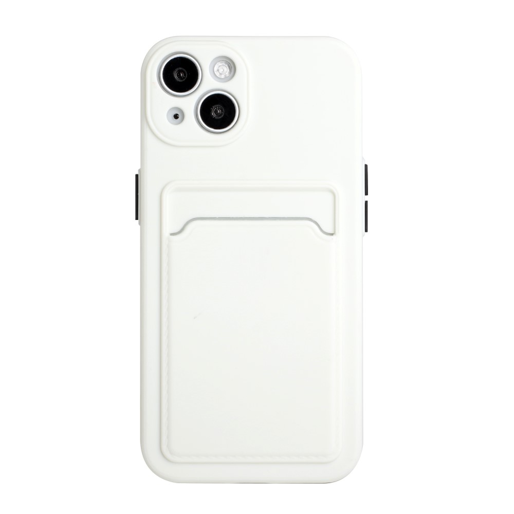  iPhone 13 Skal Med Kortfack Vit