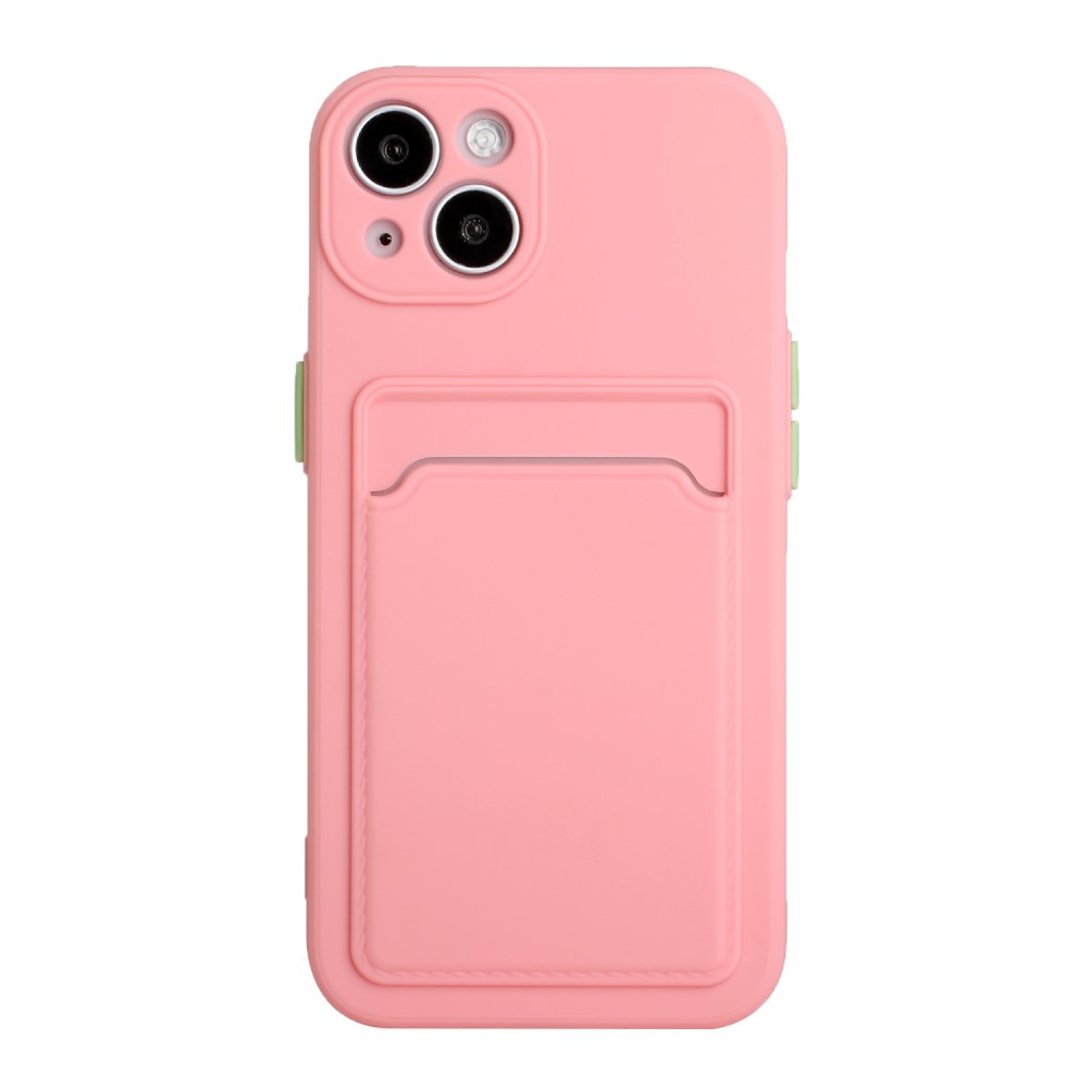  iPhone 13 Skal Med Kortfack Ljus Rosa