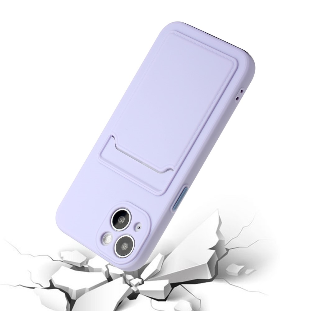 iPhone 13 Skal Med Kortfack Lila