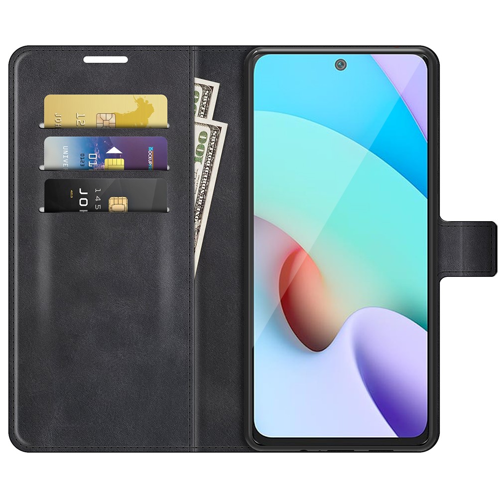  Xiaomi Redmi 10 Fodral Solid Läder Svart