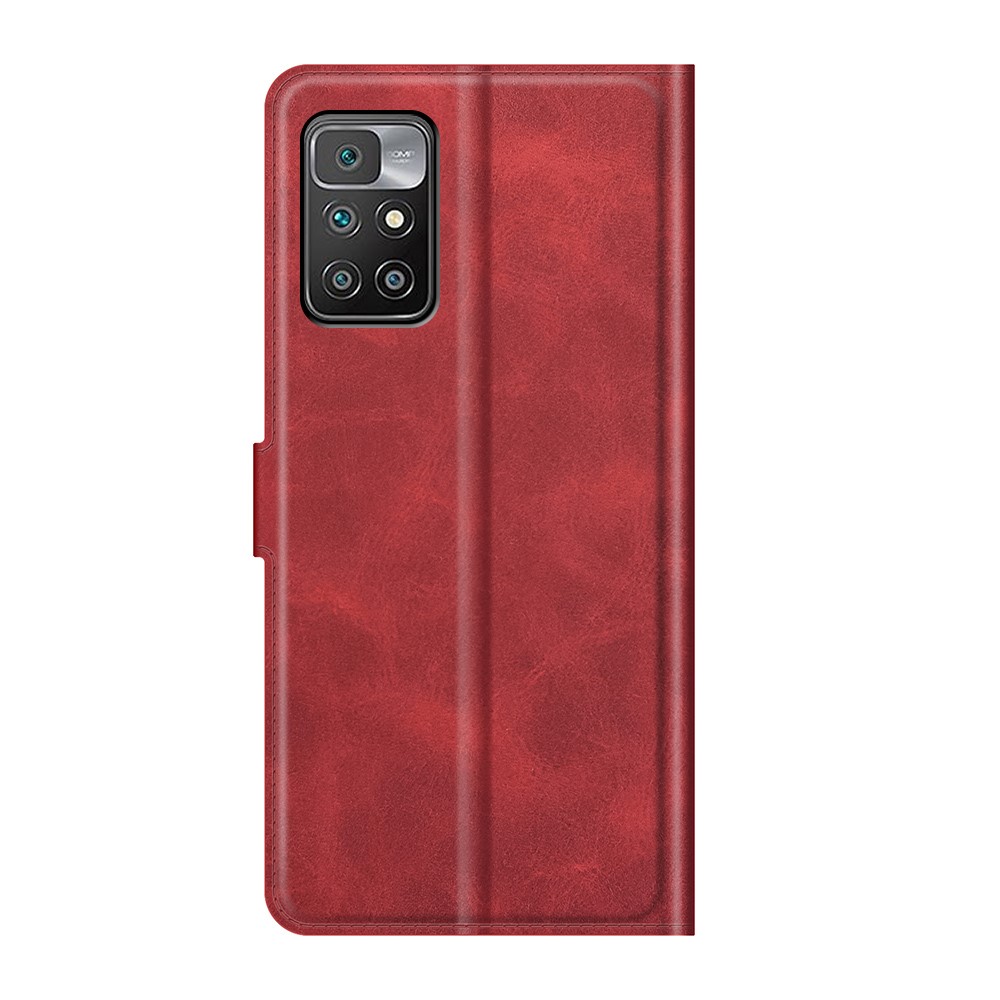  Xiaomi Redmi 10 Fodral Solid Läder Röd