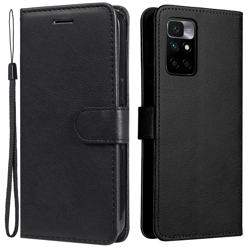  Xiaomi Redmi 10 Fodral Solid Läder Svart
