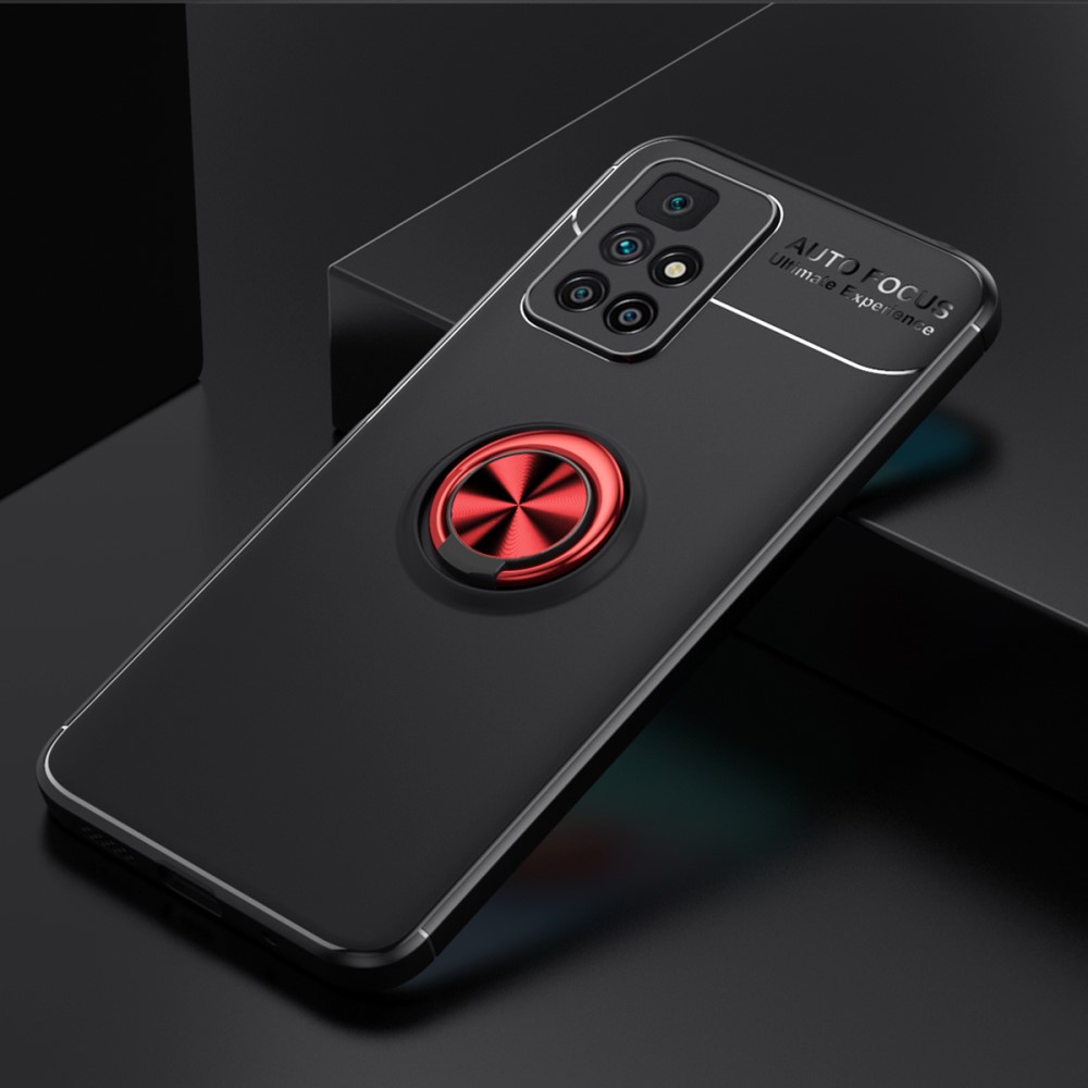  Xiaomi Redmi 10 Skal Ring Hållare Svart/Röd