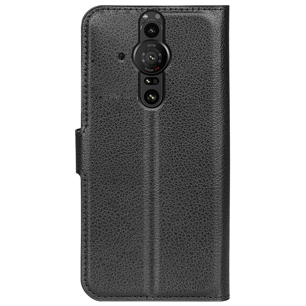  Sony Xperia Pro-I Fodral Litchi Textur Svart