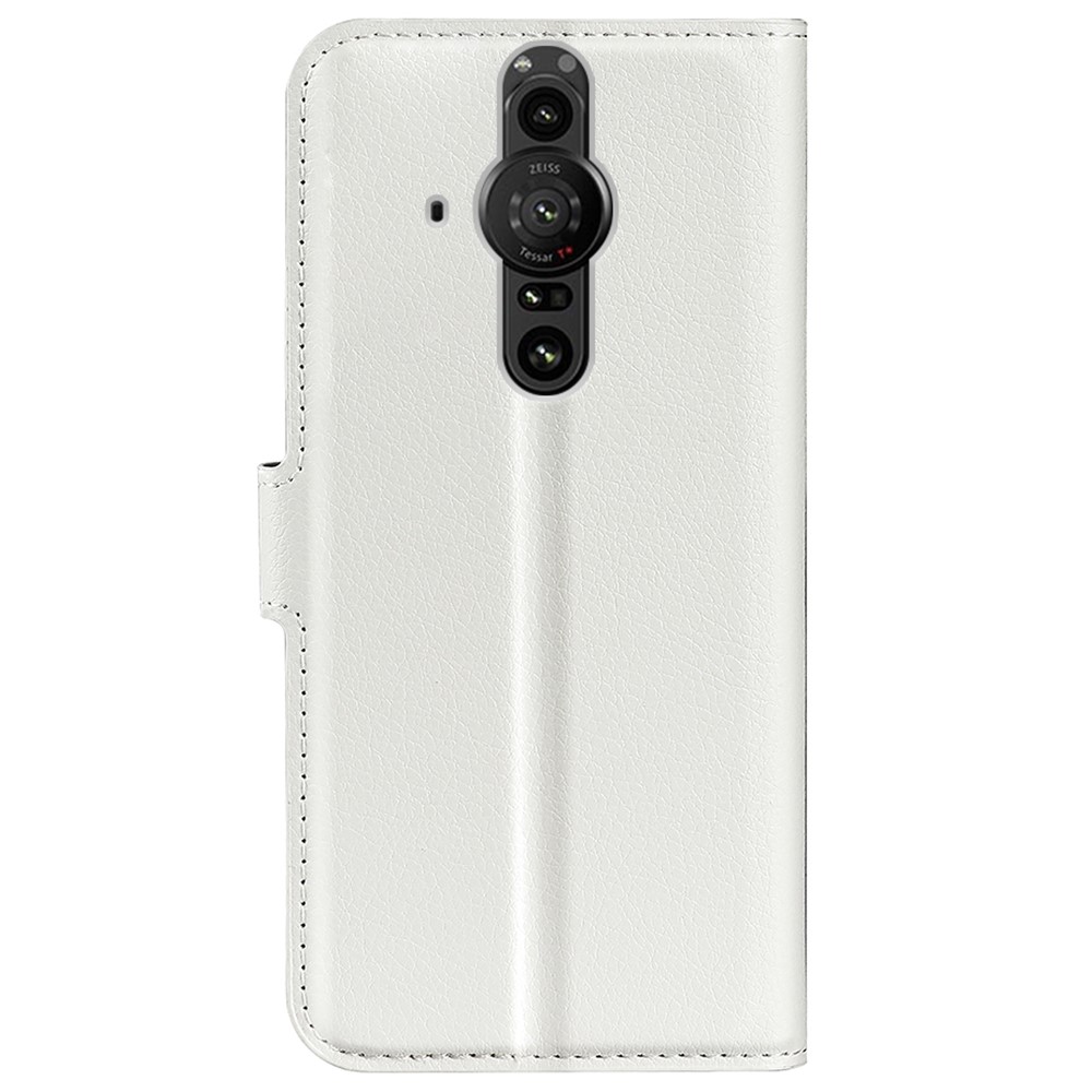  Sony Xperia Pro-I Fodral Litchi Textur Vit