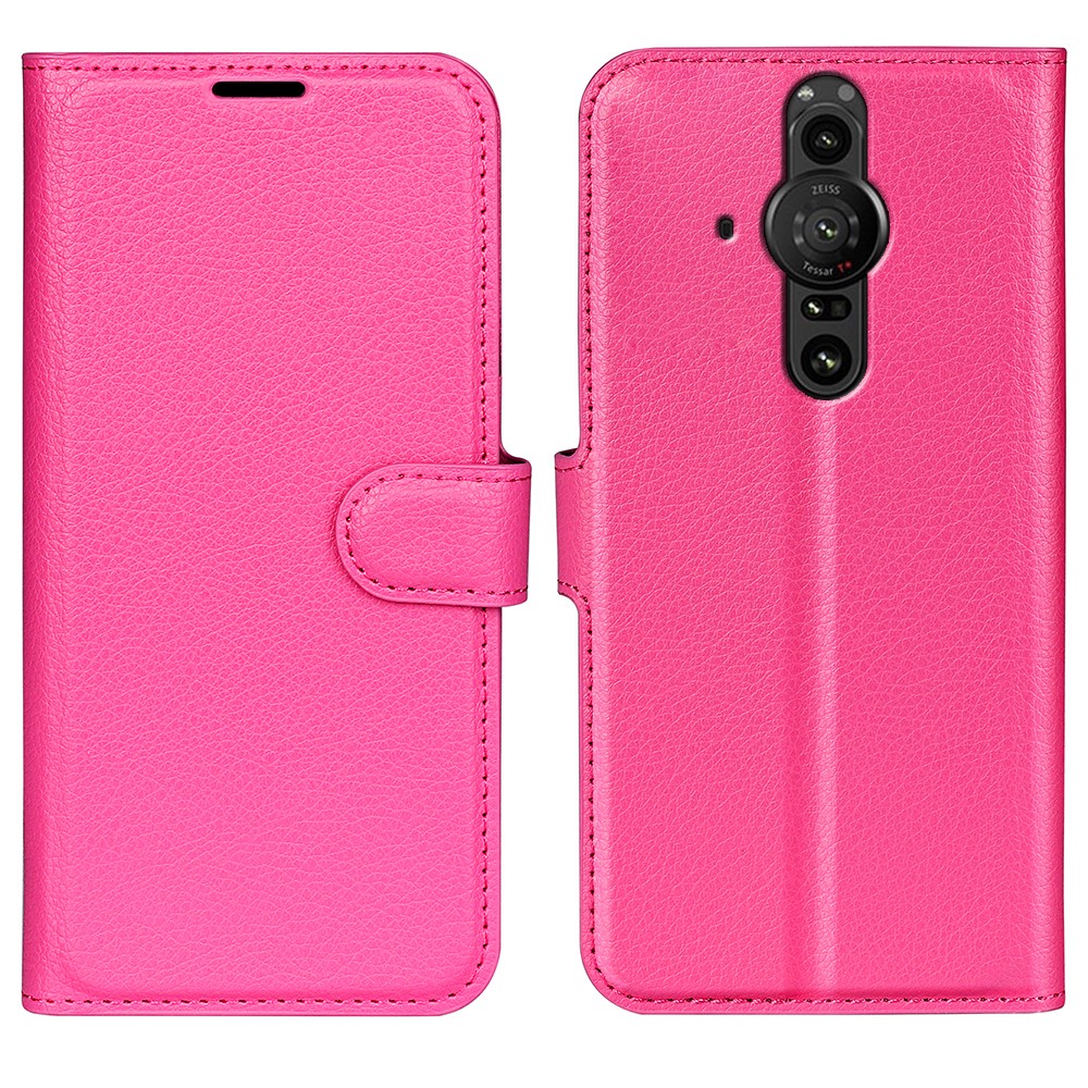  Sony Xperia Pro-I Fodral Litchi Textur Rosa