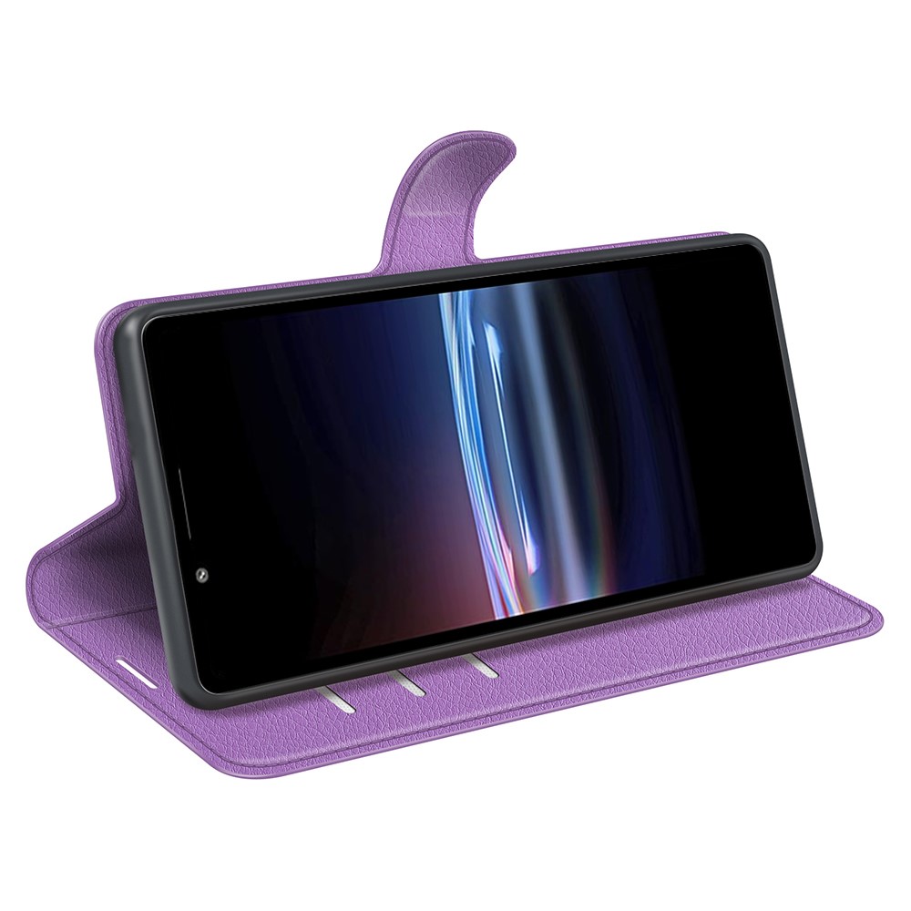  Sony Xperia Pro-I Fodral Litchi Textur Lila