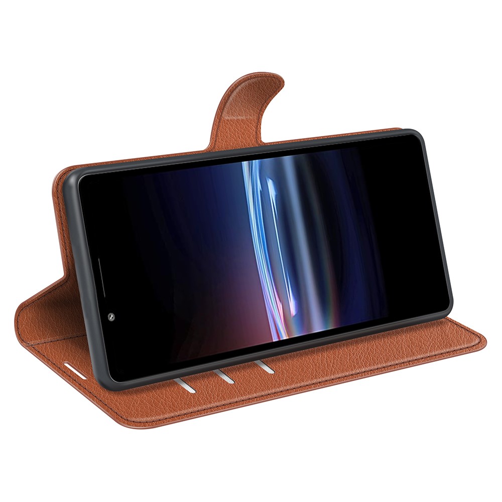  Sony Xperia Pro-I Fodral Litchi Textur Brun