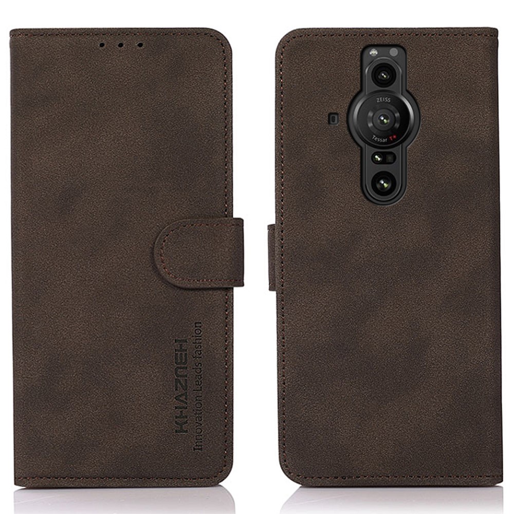 KHAZNEH KHAZNEH Sony Xperia Pro-I Fodral Retro Läder Brun