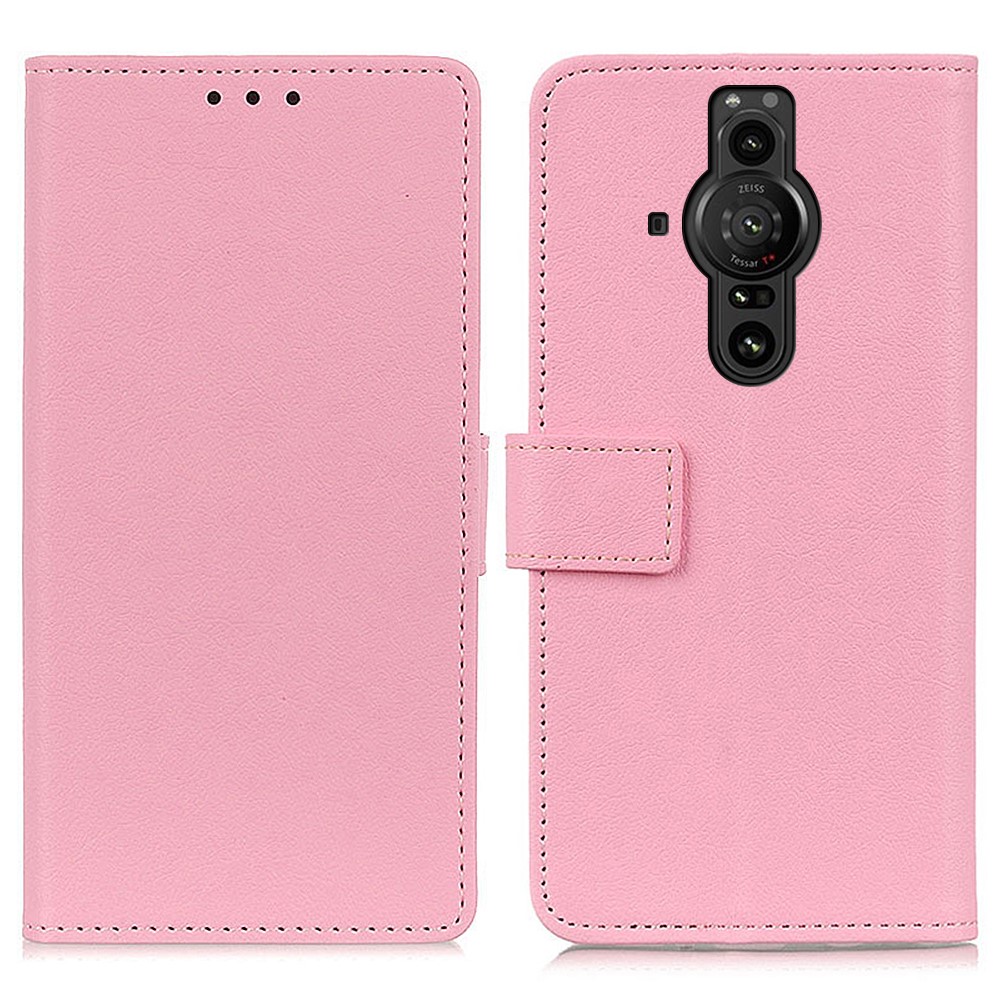  Sony Xperia Pro-I Fodral Läder Ljus Rosa