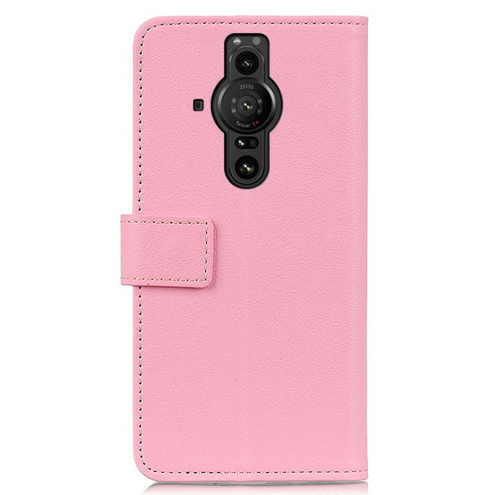  Sony Xperia Pro-I Fodral Läder Ljus Rosa