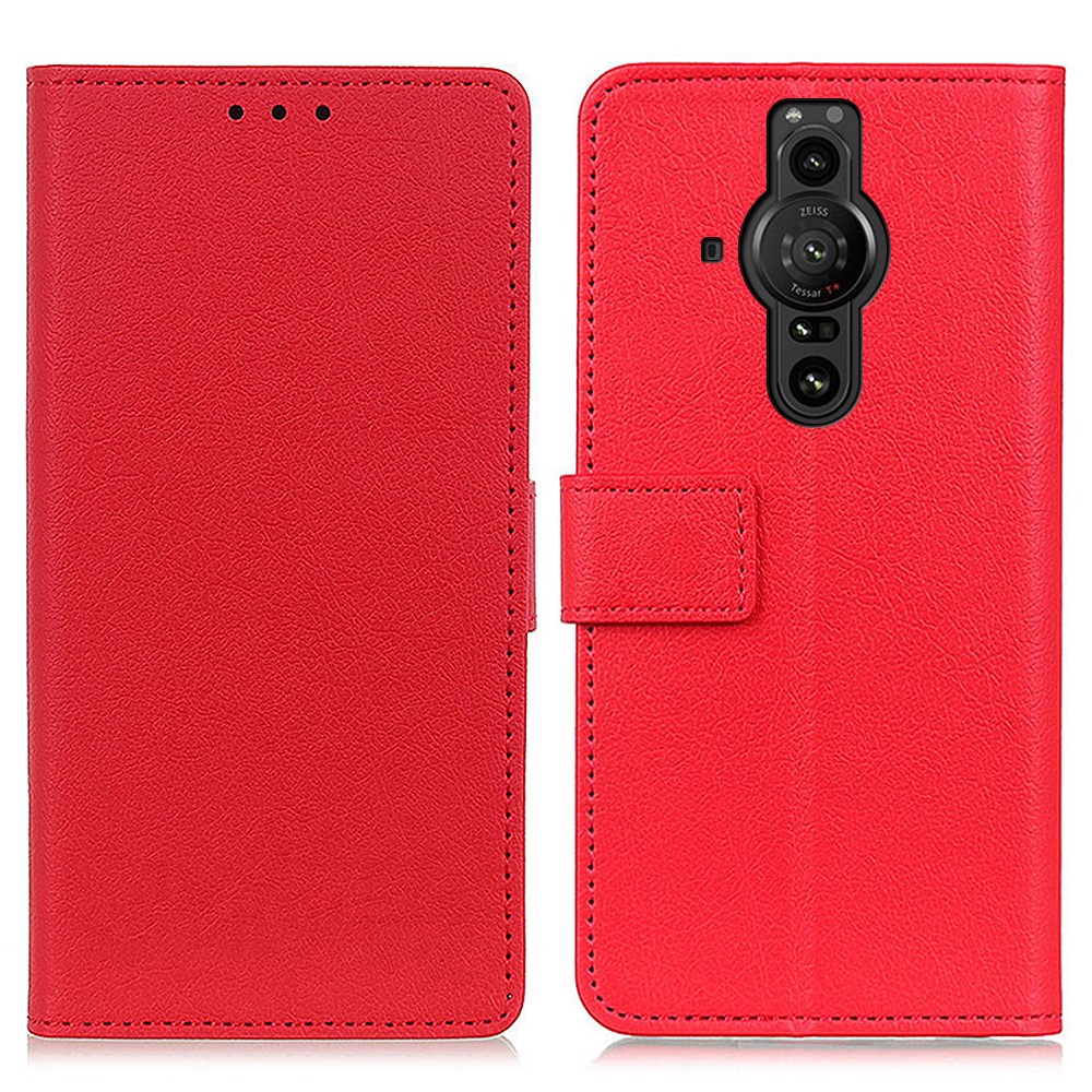  Sony Xperia Pro-I Fodral Läder Röd