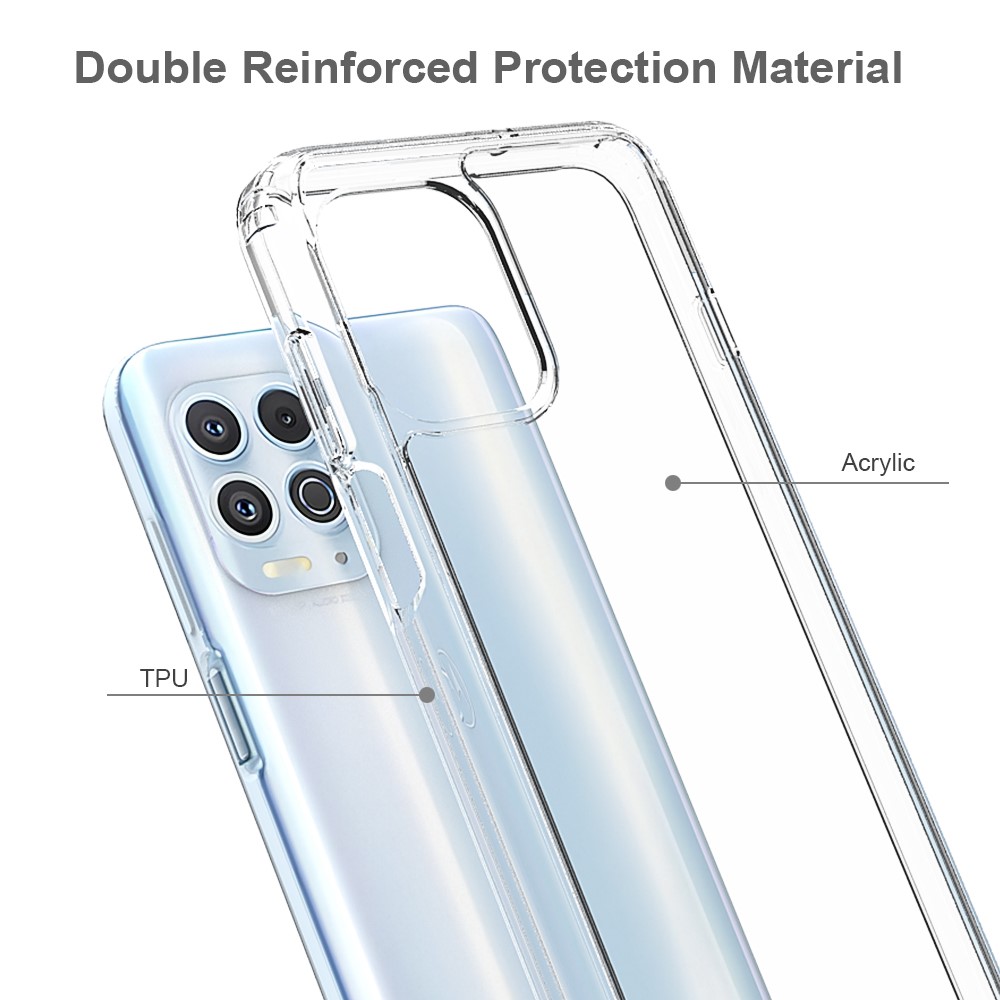  Motorola Moto G100 Skal Akryl/TPU Shockproof Transparent