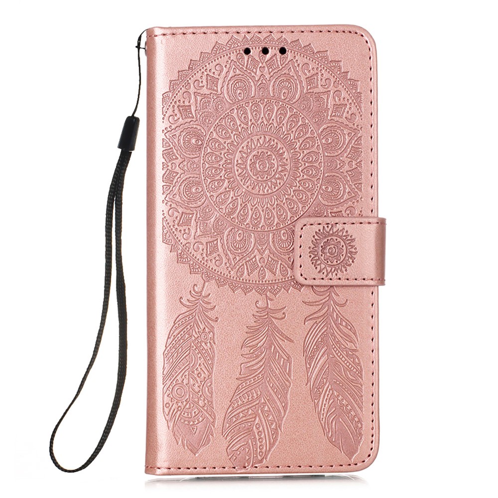  Motorola Moto G100 Fodral Läder Dream Catcher Roséguld
