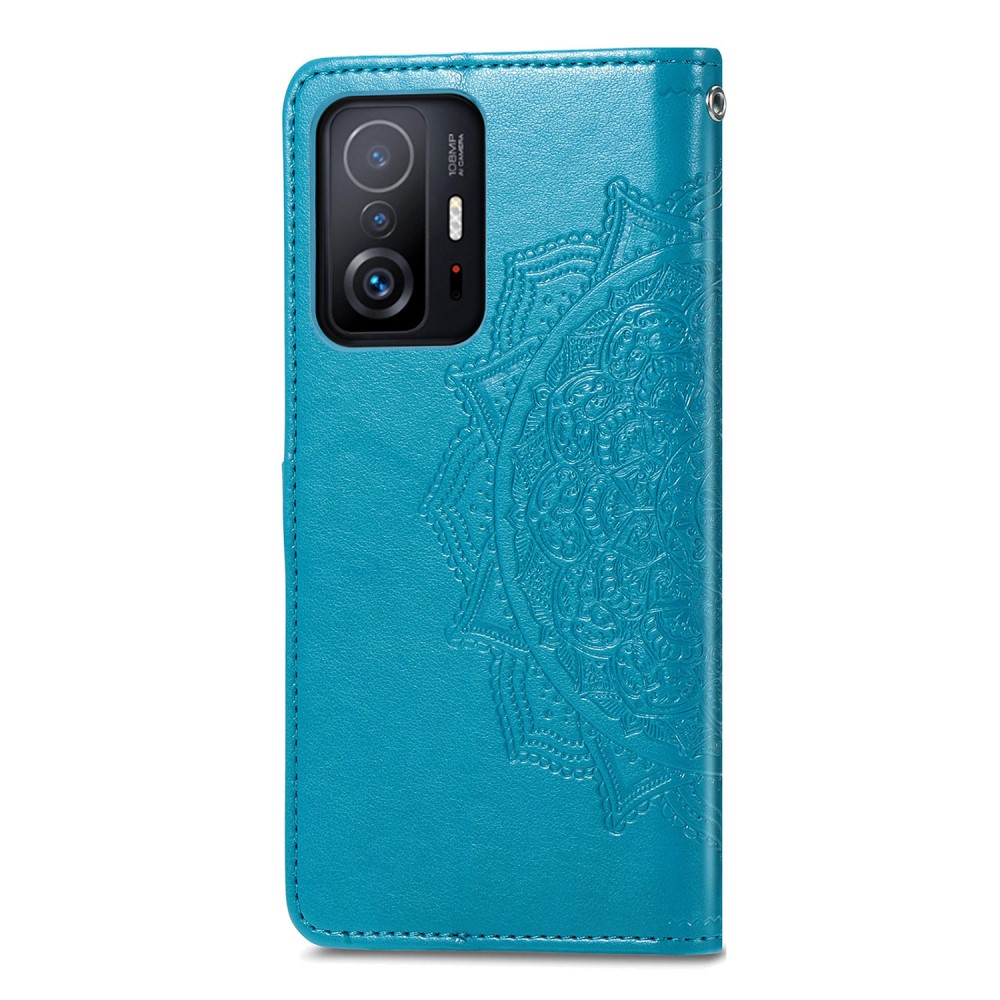  Xiaomi 11T / 11T Pro Fodral Läder Mandala Blå