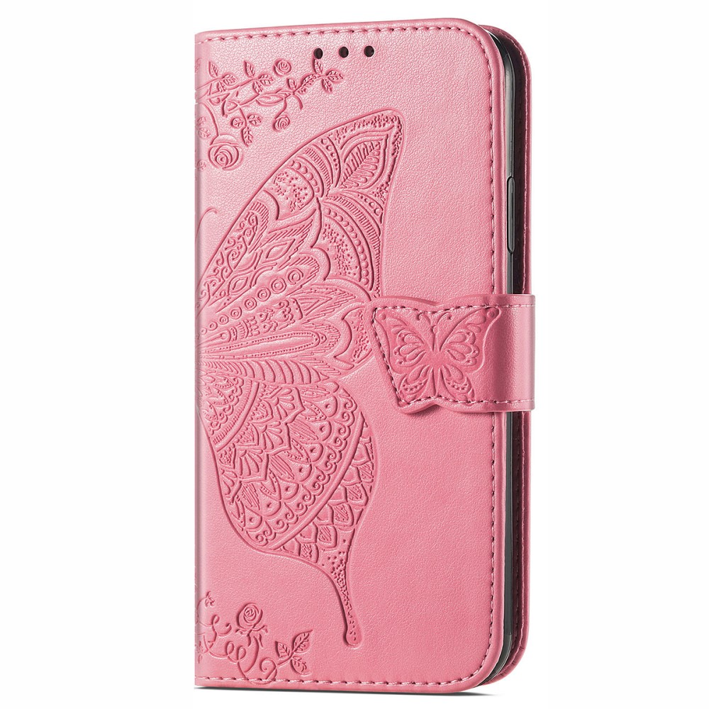  Xiaomi 11T / 11T Pro Fodral Läder Butterfly Rosa
