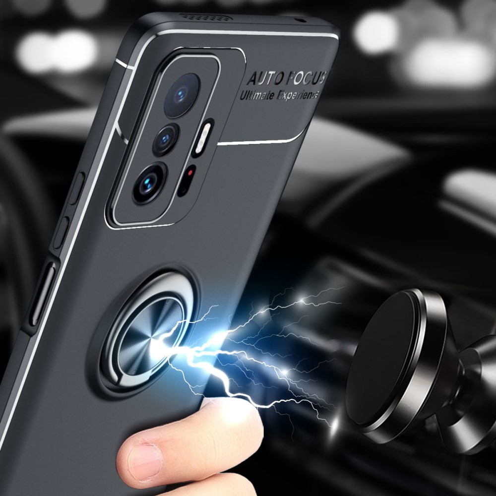  Xiaomi 11T / 11T Pro Skal Ring Svart/Röd