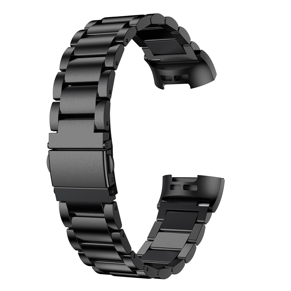  Lyxigt Metallarmband Fitbit Charge 3 / 4 Svart