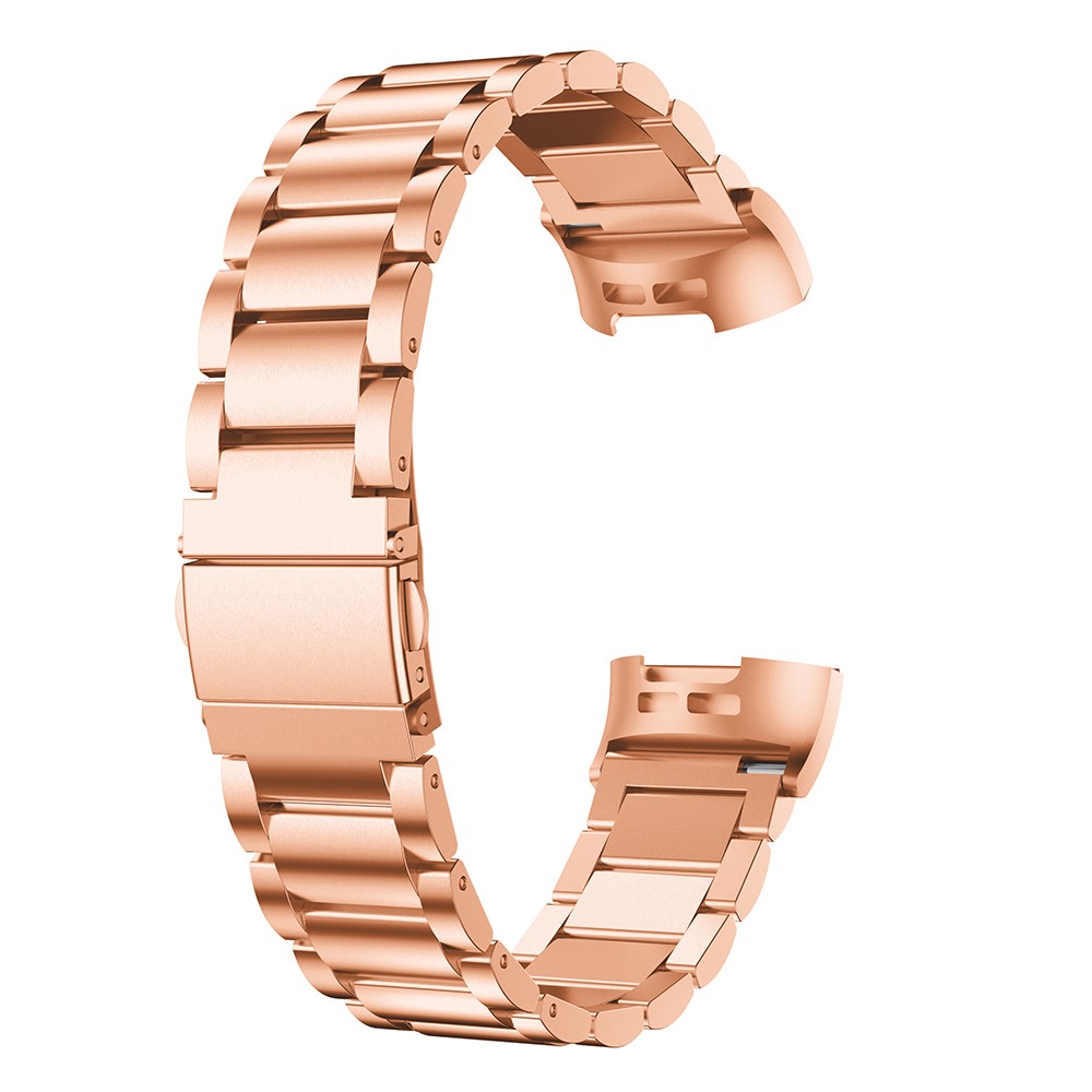  Lyxigt Metallarmband Fitbit Charge 3 / 4 Roséguld