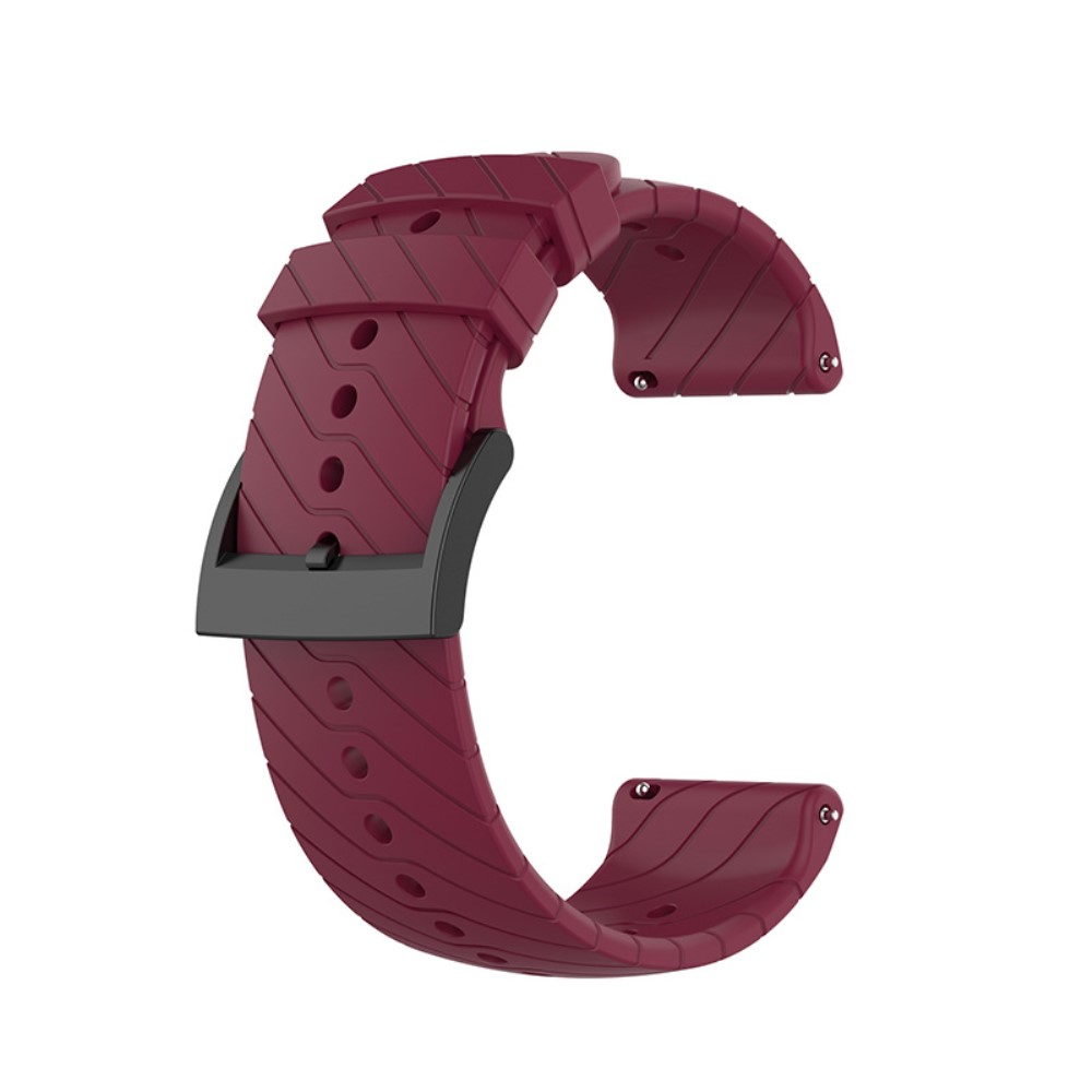  Suunto Silikon Armband Twill Textur (24mm) Vinröd