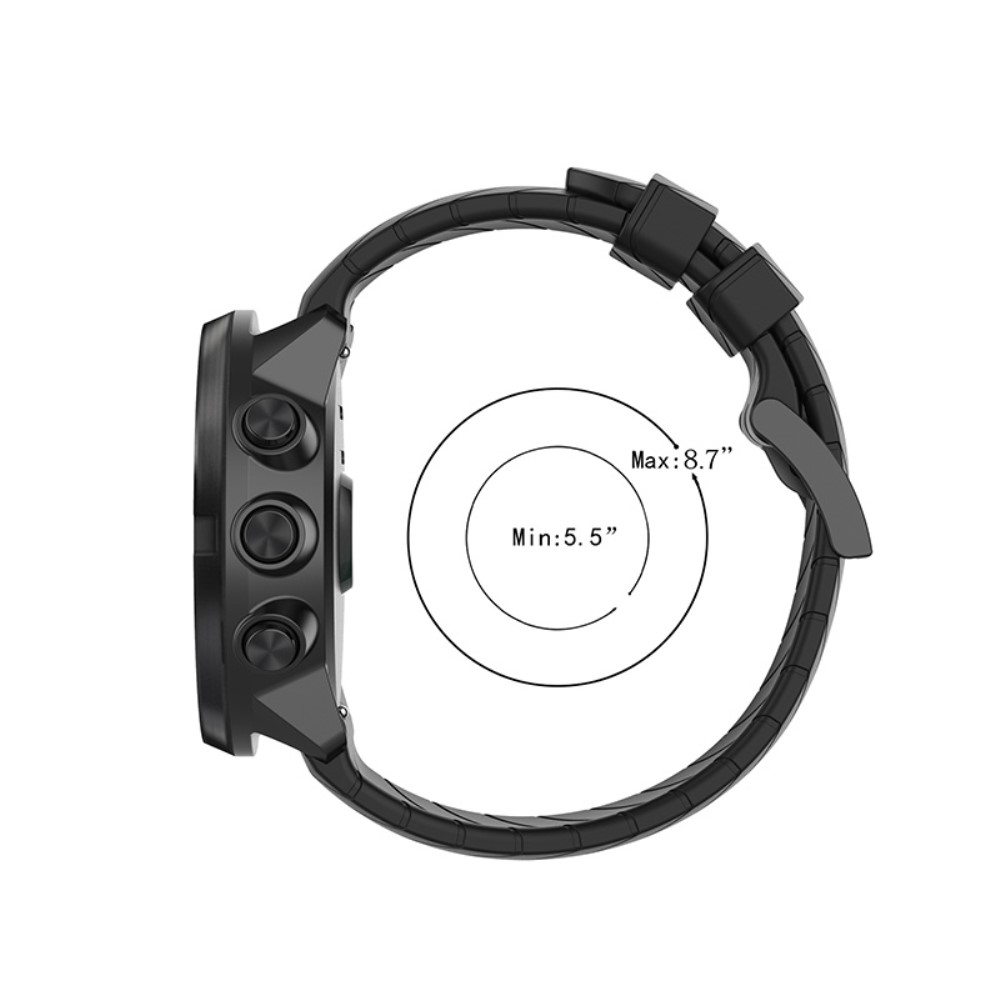  Suunto Silikon Armband Twill Textur (24mm) Svart