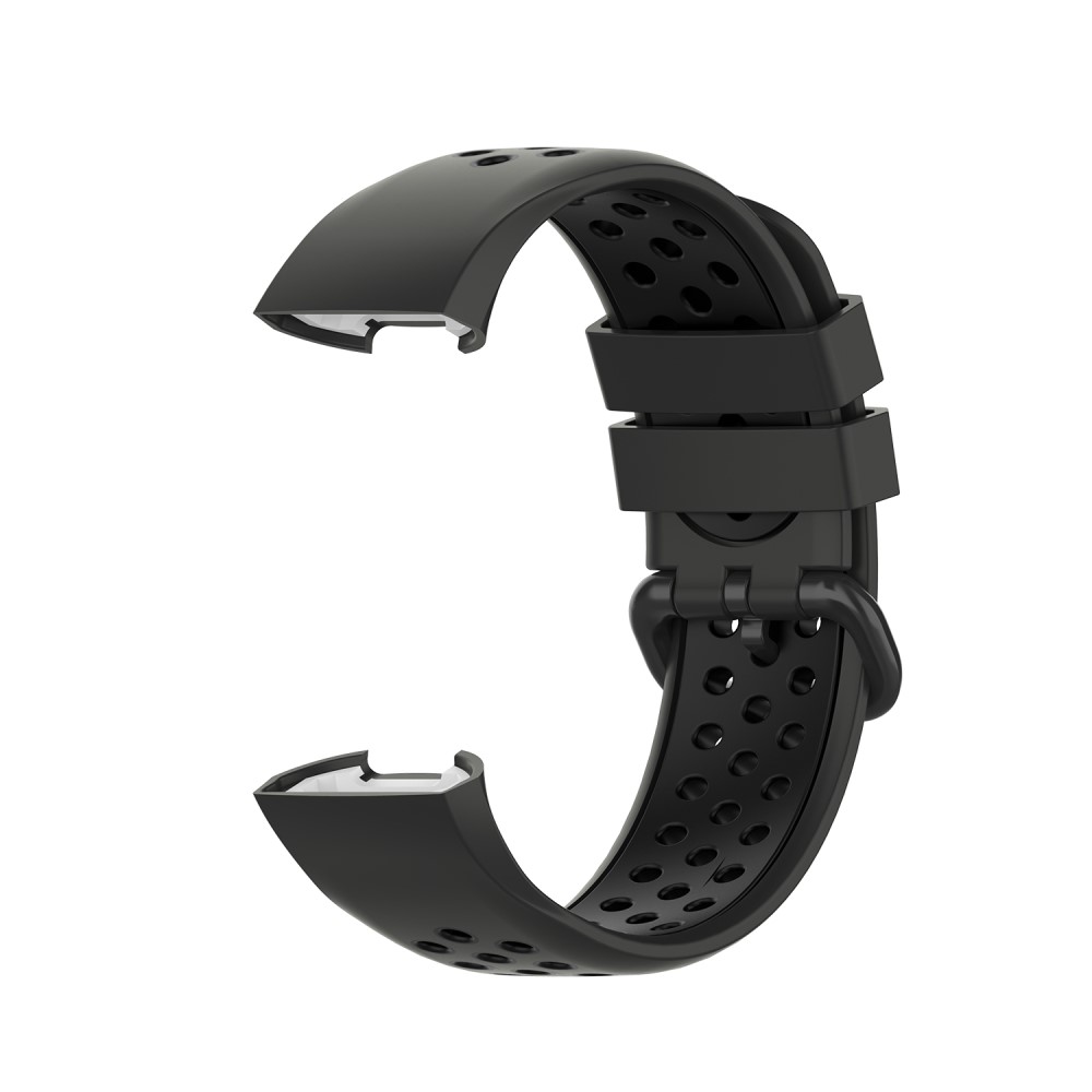  Fitbit Charge 4/3 Silikon Träningsarmband Svart