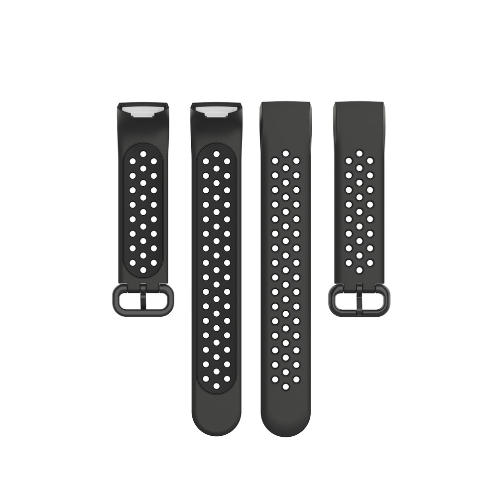 Fitbit Charge 4/3 Silikon Träningsarmband Svart