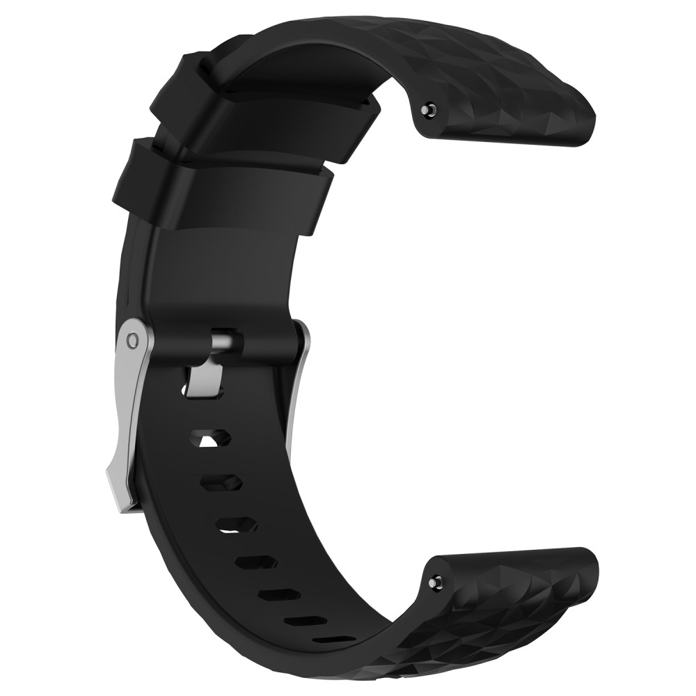  Silikon Armband Diamond Textur Suunto (24mm) Svart