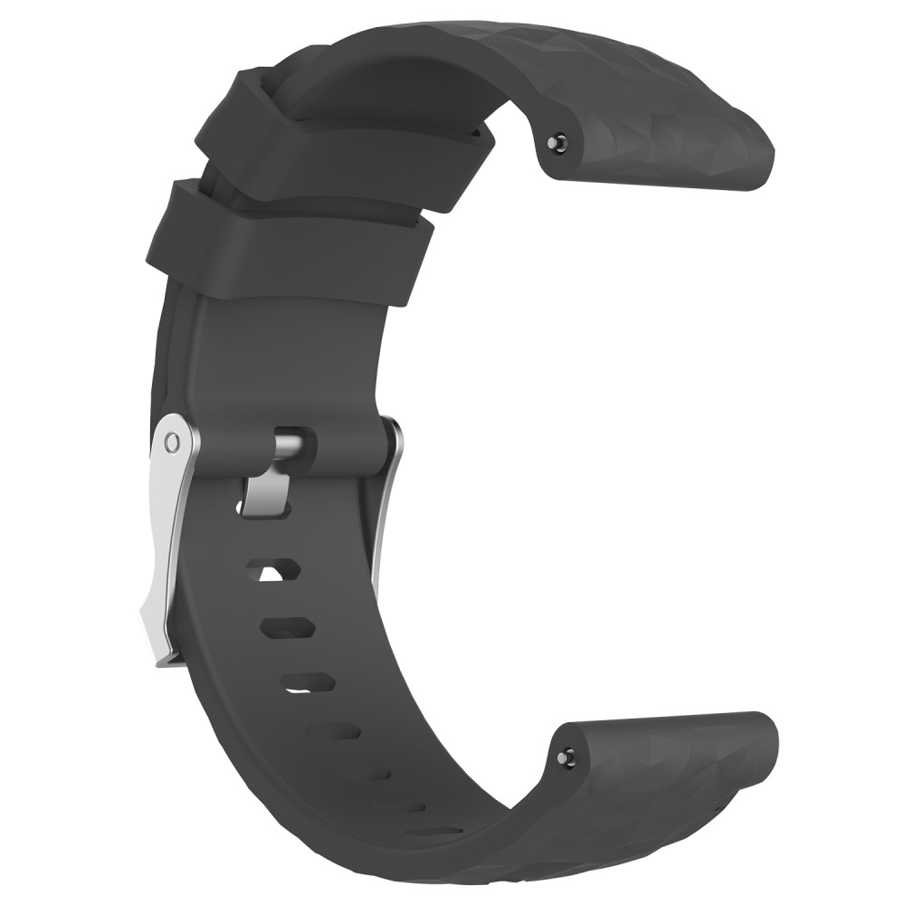 Silikon Armband Diamond Textur Suunto (24mm) Mörk Grå