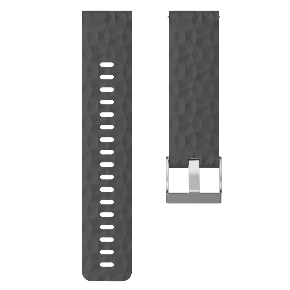  Silikon Armband Diamond Textur Suunto (24mm) Mörk Grå