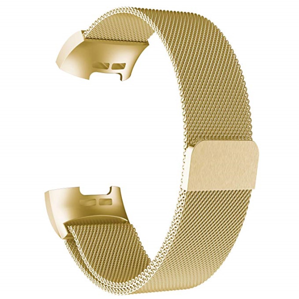  Milanese Loop Metall Armband Fitbit Charge 4/3 Guld