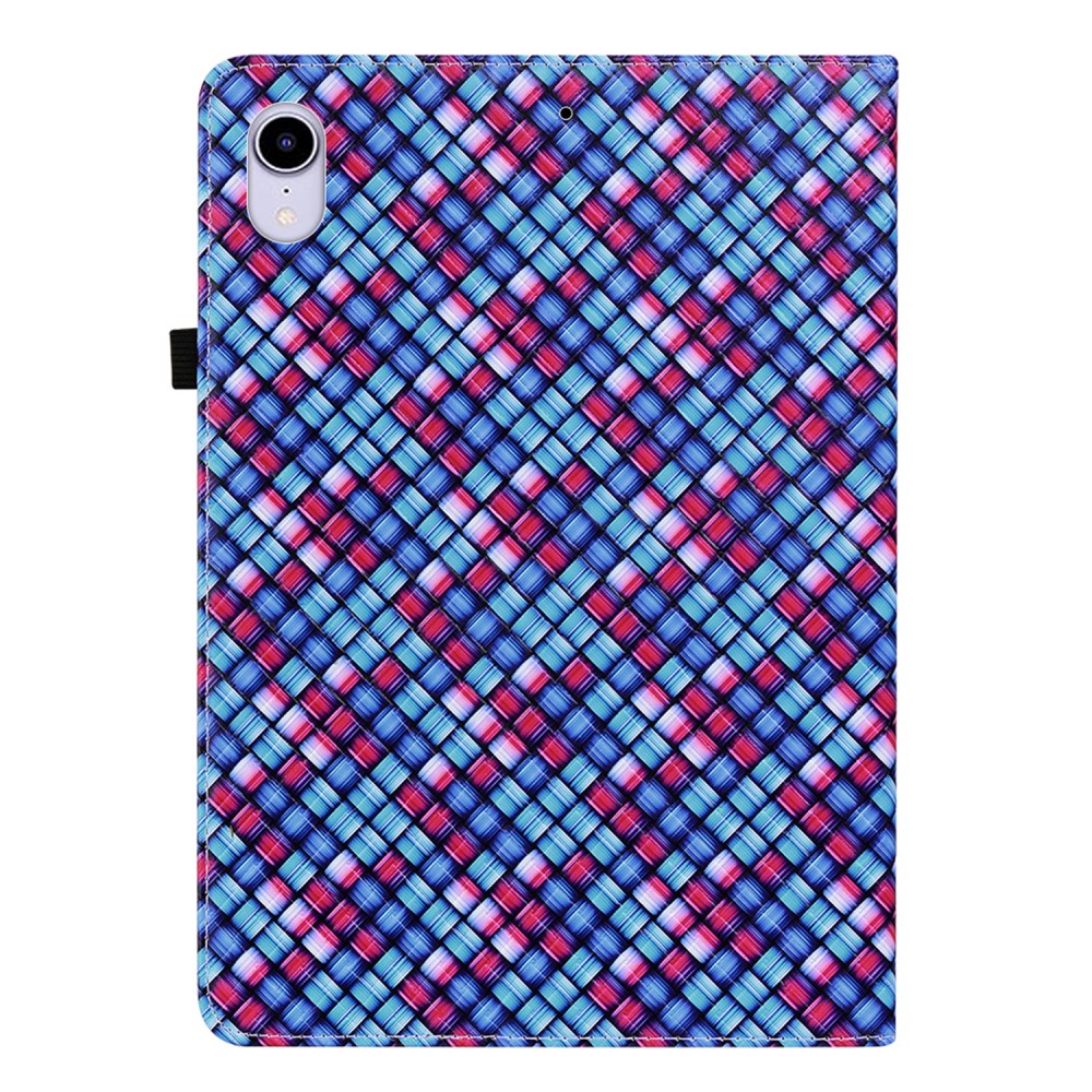  iPad Mini 2024/2021 Fodral Vävd Textur Blå/Rosa