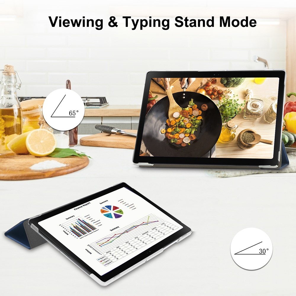  Samsung Galaxy Tab A8 10.5 (2021) Fodral Tri-Fold Mörk Blå