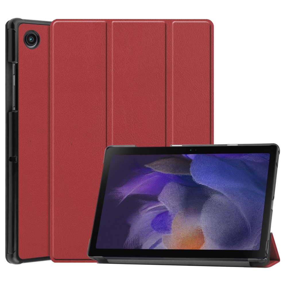  Samsung Galaxy Tab A8 10.5 (2021) Fodral Tri-Fold Shockproof Vinröd