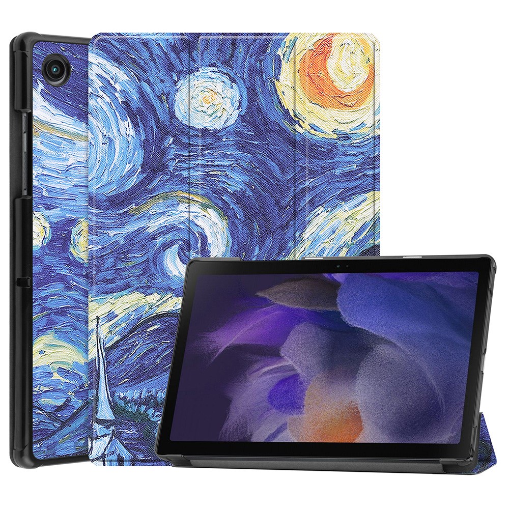  Samsung Galaxy Tab A8 10.5 (2021) Fodral Tri-Fold Brush Painting