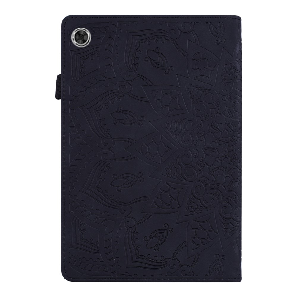  Samsung Galaxy Tab A8 10.5 (2021) Fodral Tryckt Flower Svart