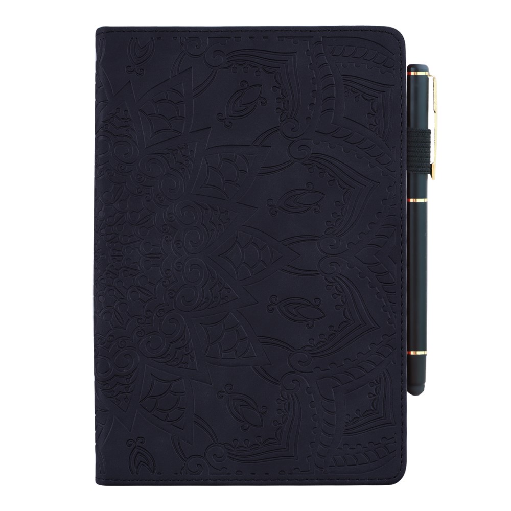  Samsung Galaxy Tab A8 10.5 (2021) Fodral Tryckt Flower Svart