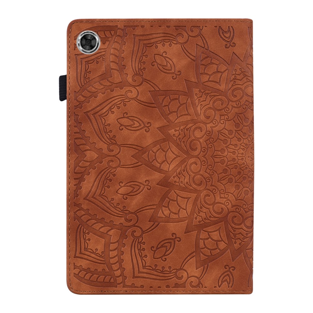  Samsung Galaxy Tab A8 10.5 (2021) Fodral Tryckt Flower Brun