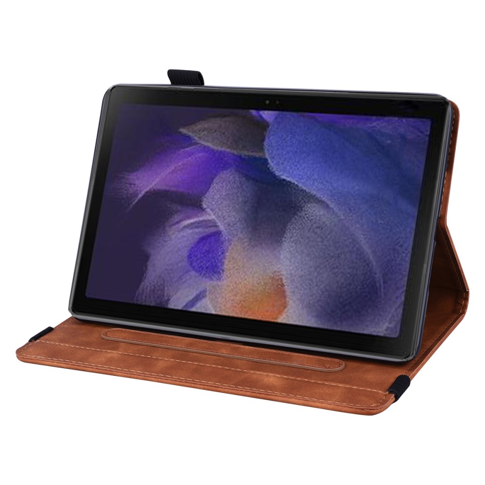  Samsung Galaxy Tab A8 10.5 (2021) Fodral Tryckt Flower Brun