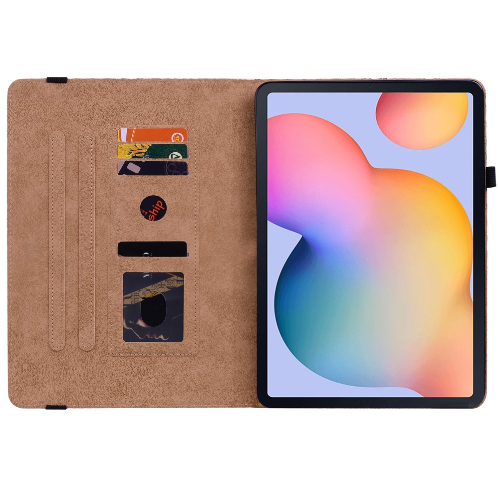  Samsung Galaxy Tab S6 Lite Fodral Vävd Textur Brun