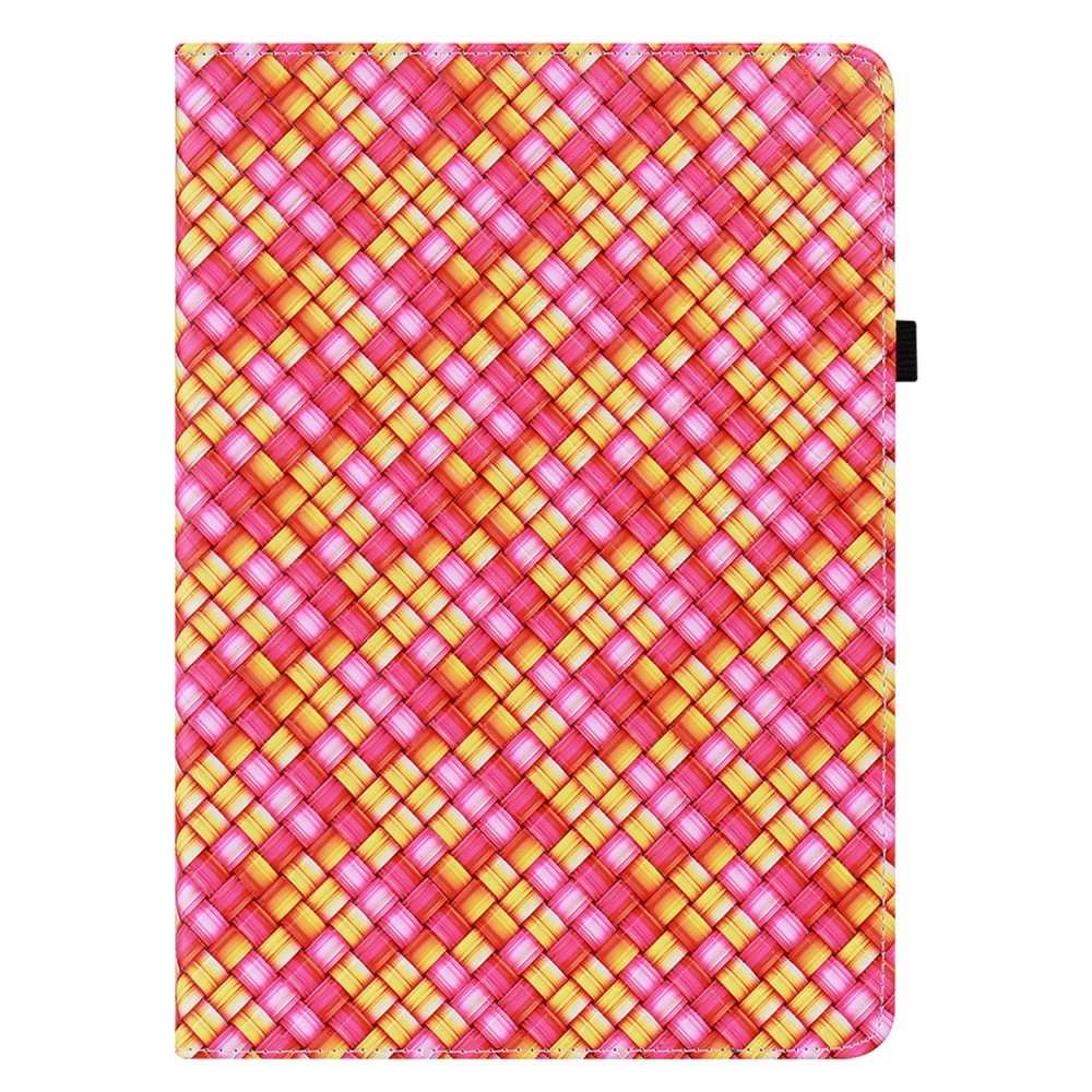  Samsung Galaxy Tab A7 10.4 Fodral Vävd Textur Rosa/Gul