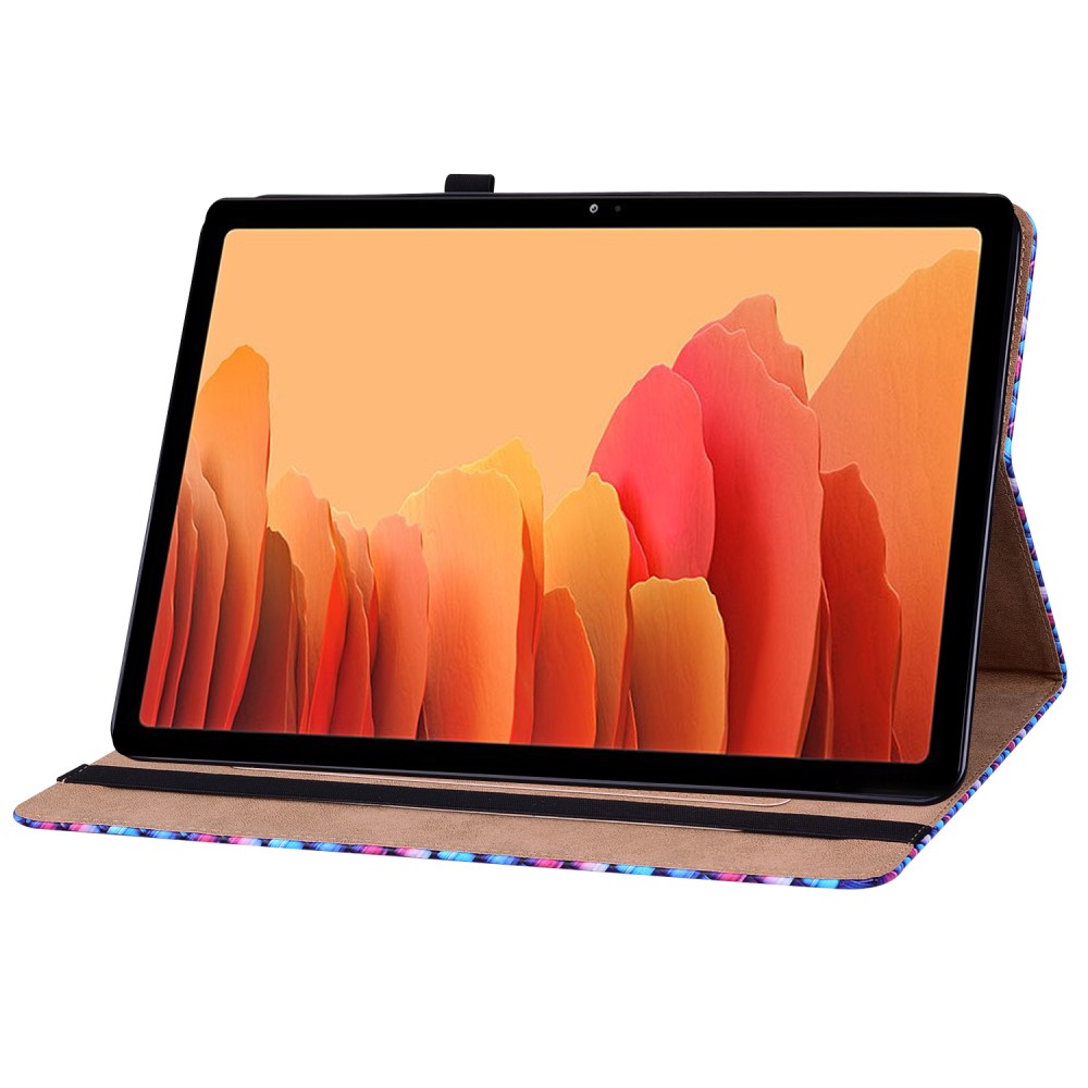  Samsung Galaxy Tab A7 10.4 Fodral Vävd Textur Blå/Rosa