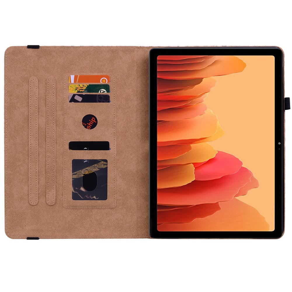  Samsung Galaxy Tab A7 10.4 Fodral Vävd Textur Blå/Rosa