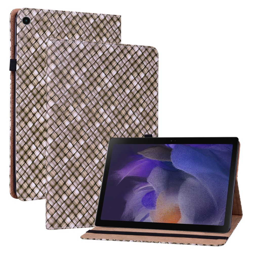  Samsung Galaxy Tab A8 10.5 Fodral Vävd Textur Brun