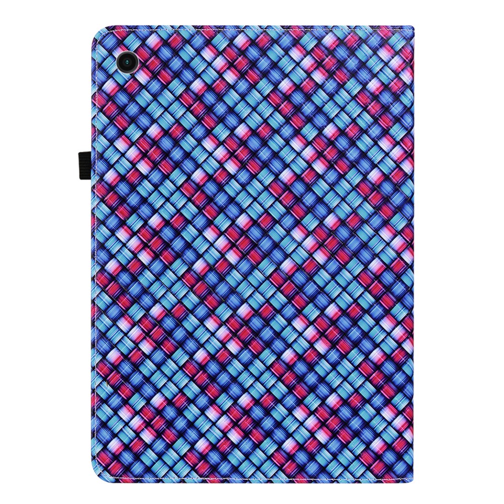  Samsung Galaxy Tab A8 10.5 Fodral Vävd Textur Blå/Rosa