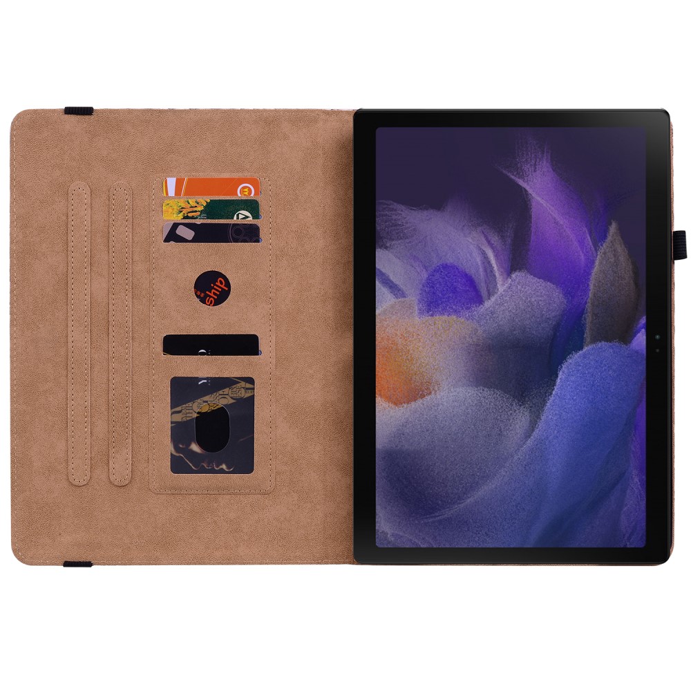  Samsung Galaxy Tab A8 10.5 Fodral Vävd Textur Blå/Rosa