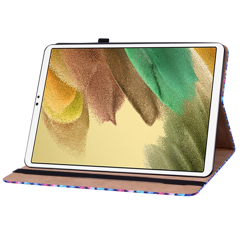  Samsung Galaxy Tab A7 Lite (2021) Fodral Vävd Textur Blå/Rosa