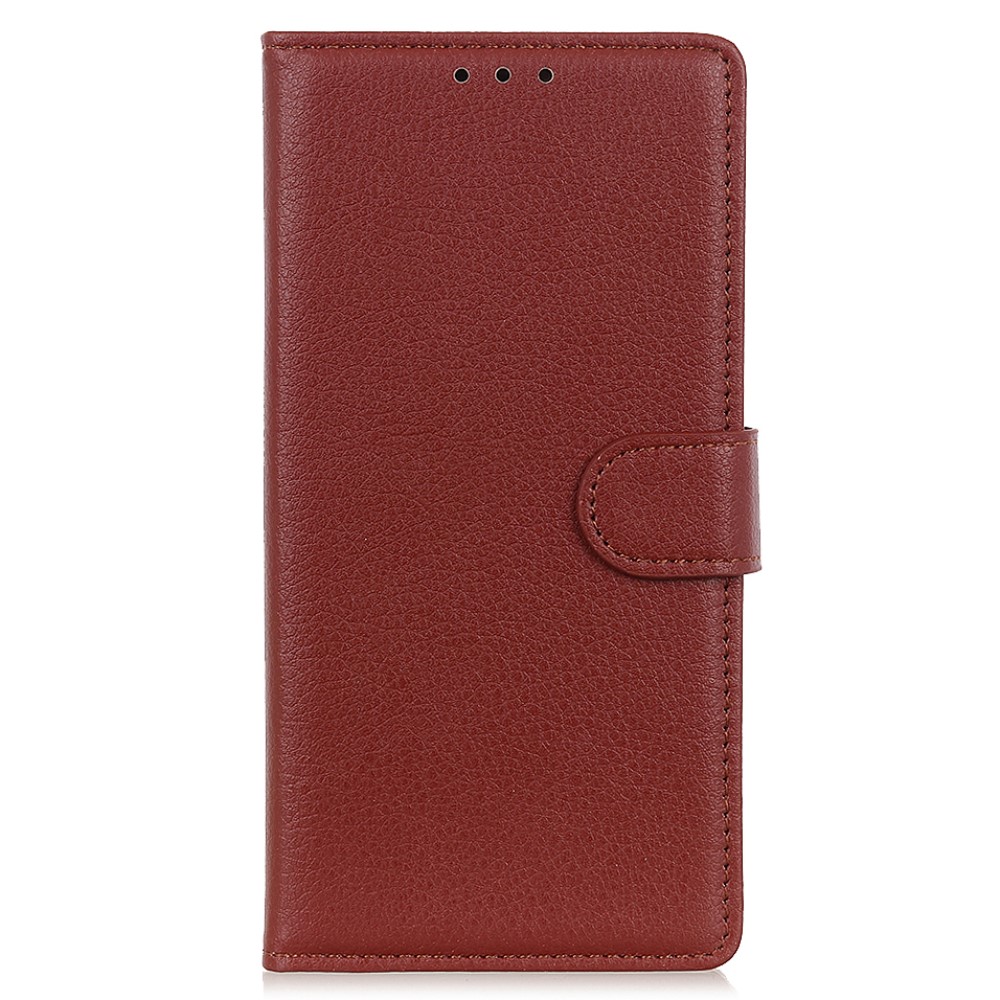  Motorola Moto E20 / E40 Fodral Litchi Textur Brun