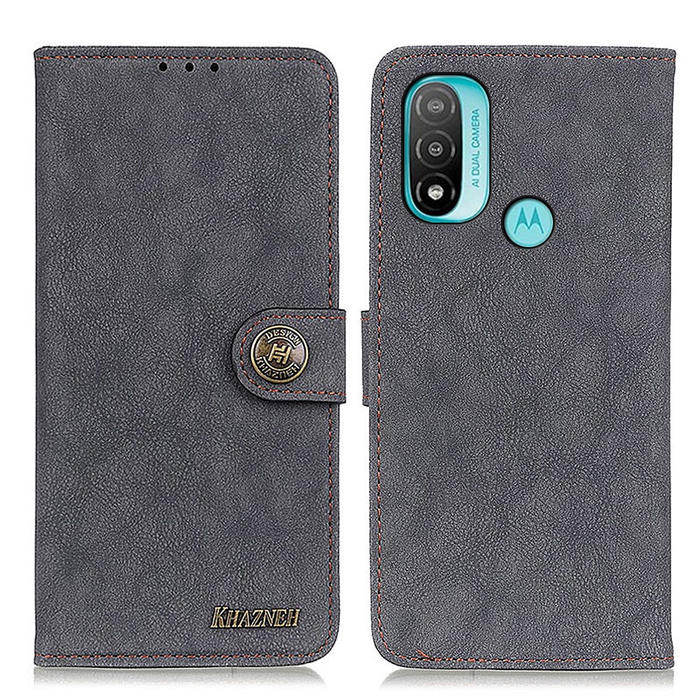 KHAZNEH KHAZNEH Motorola Moto E20 / E40 Fodral Split Läder Svart