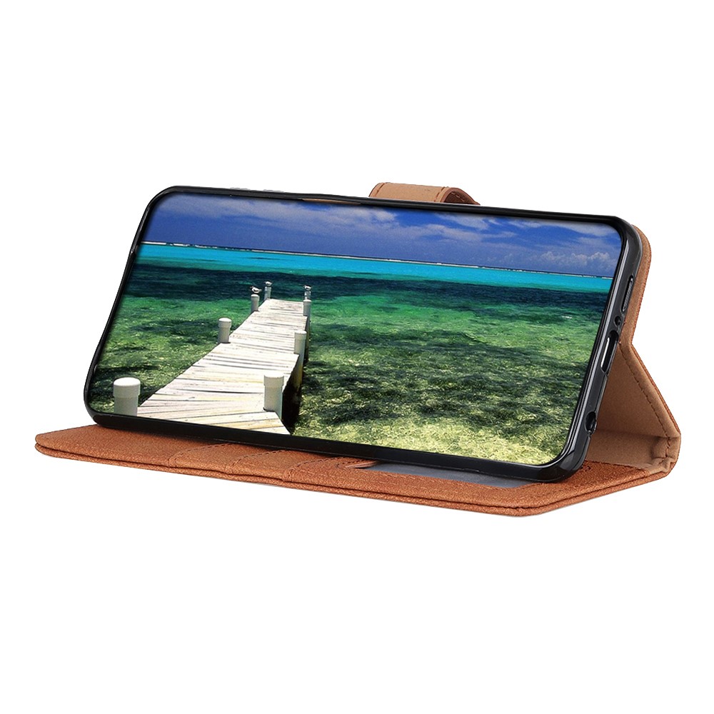 KHAZNEH KHAZNEH Motorola Moto E20 / E40 Fodral Split Läder Brun
